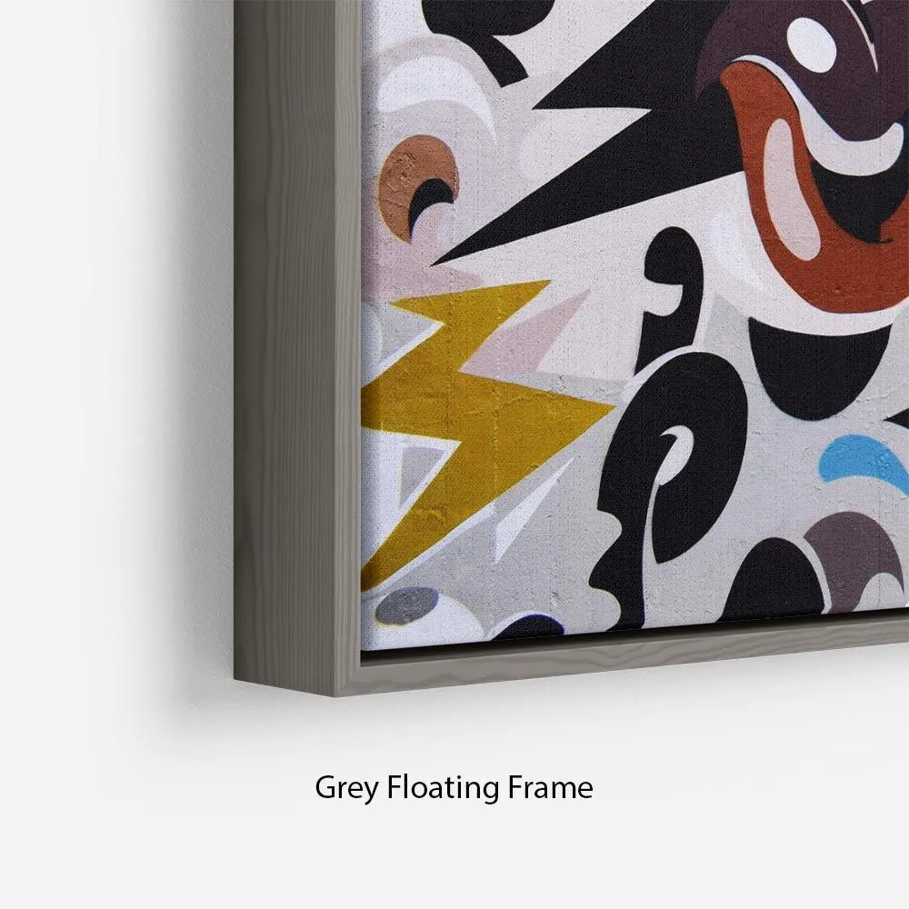 Abstract Graffiti Floating Frame Canvas