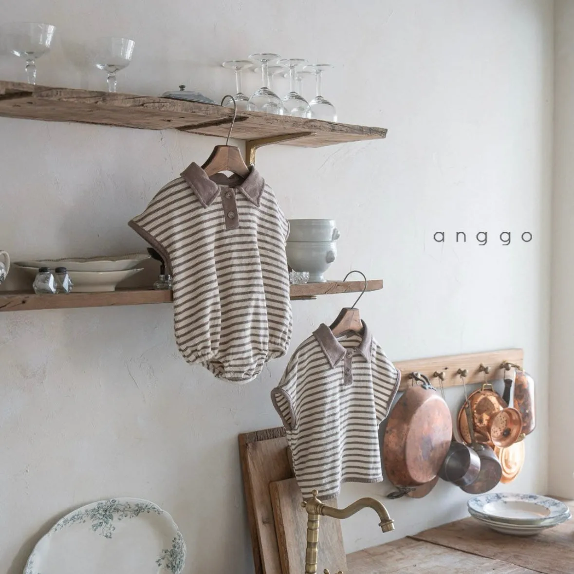[anggo] kit-kat collar romper - SS24