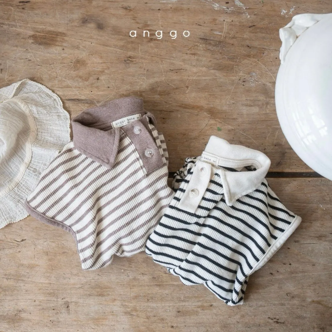 [anggo] kit-kat collar romper - SS24