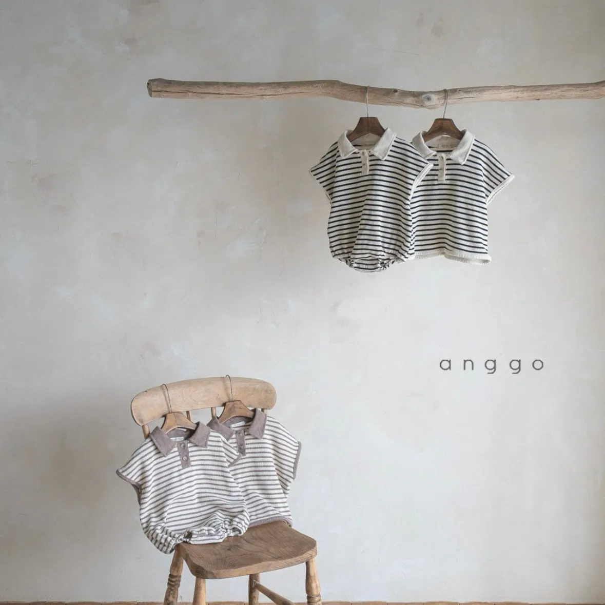 [anggo] kit-kat collar romper - SS24