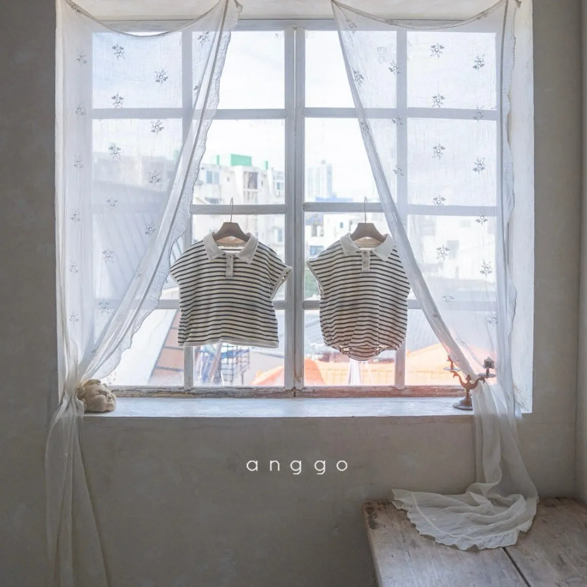 [anggo] kit-kat collar romper - SS24