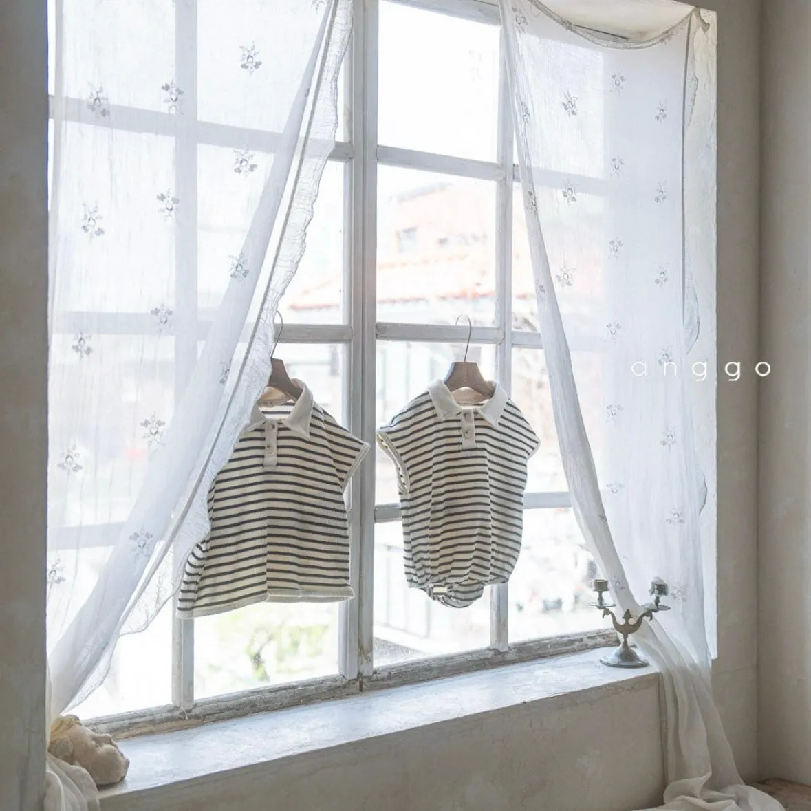 [anggo] kit-kat collar romper - SS24