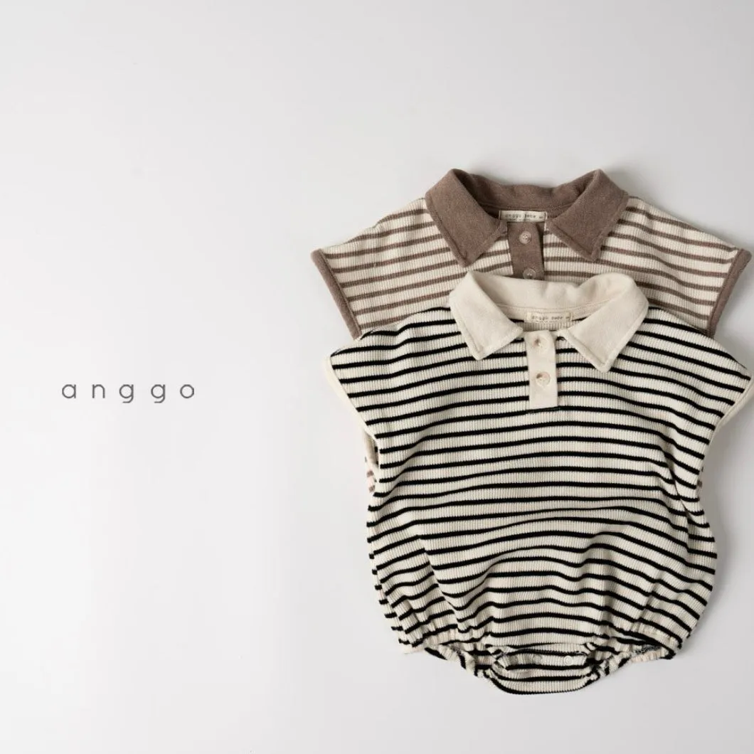 [anggo] kit-kat collar romper - SS24