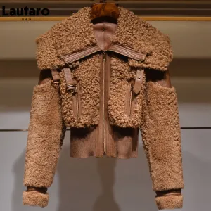 Camel Faux Fur Winter Jacket