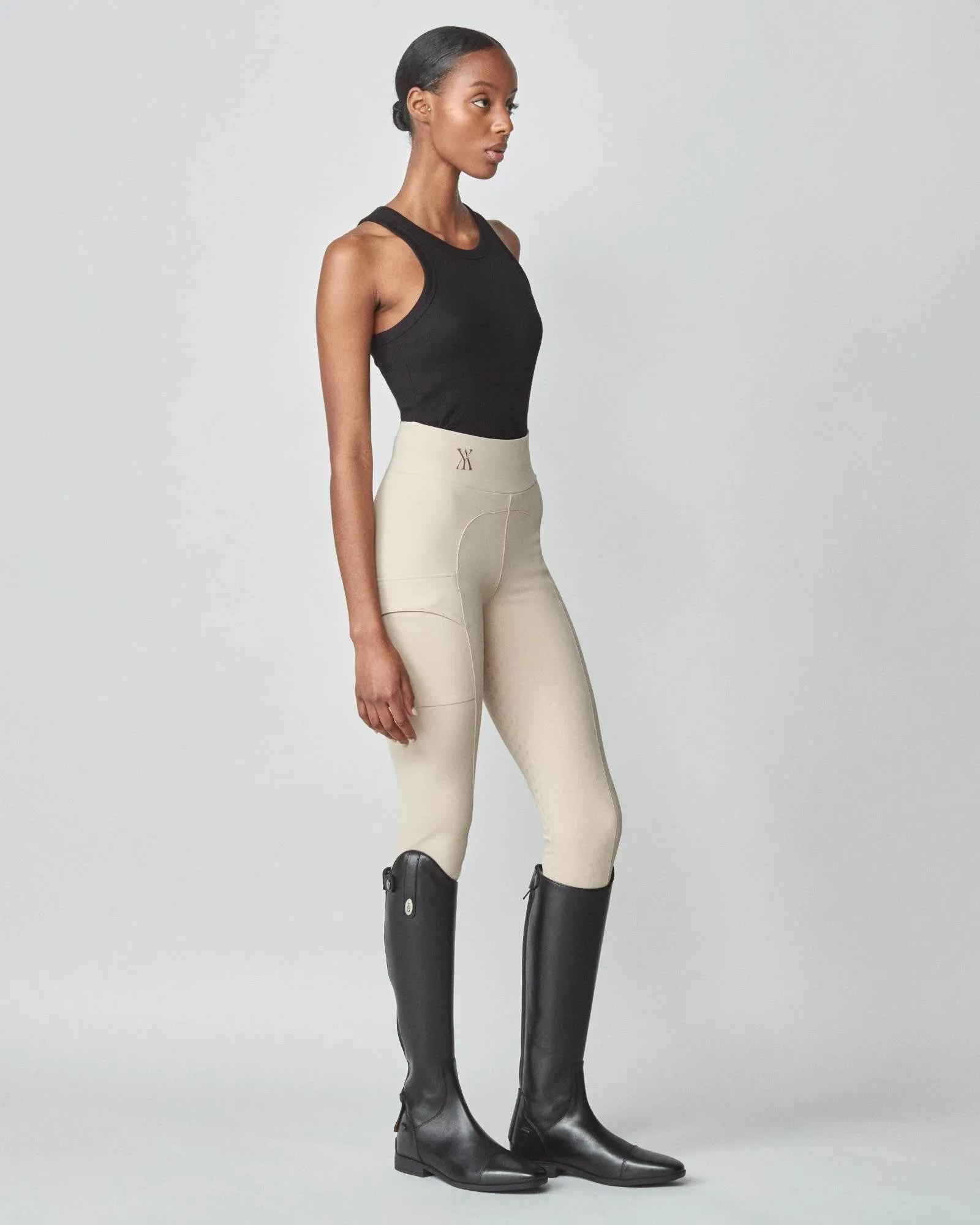 Compression Pull-On Breeches Tan