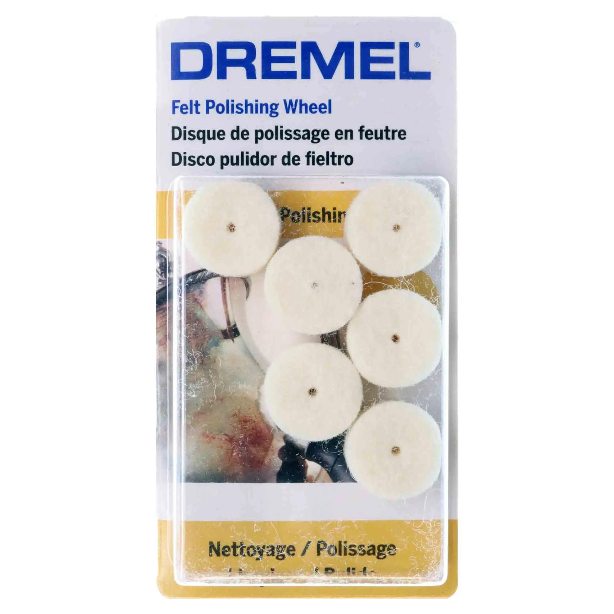 Dremel 414-03 - 1/2 inch Soft Felt Polishing Wheels -  6pc
