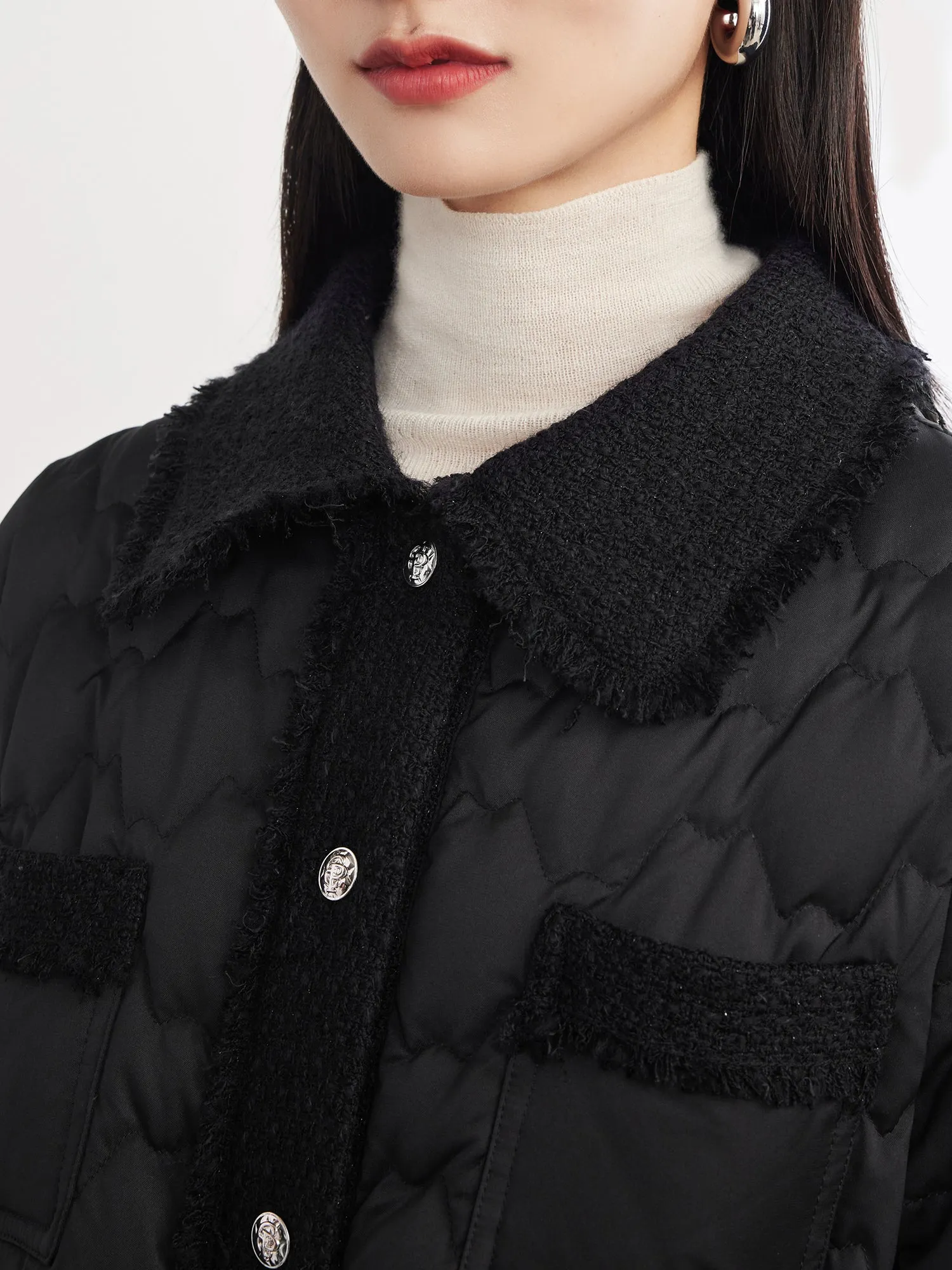 EP YAYING  Long spliced down jacket