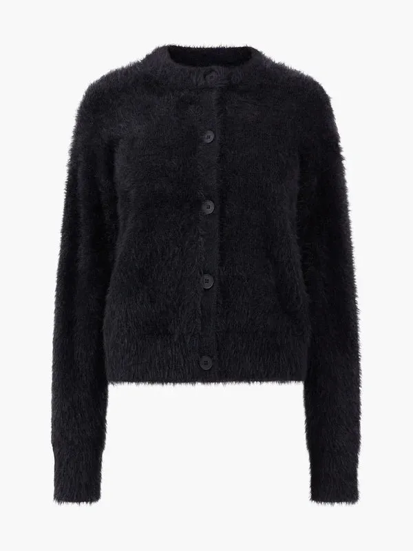 French Connection Molly Feather Cardigan-Blackout-78XCZ