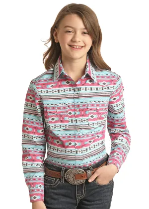 Girl's White Label Snap Front Shirt #WLGSOSR0N0