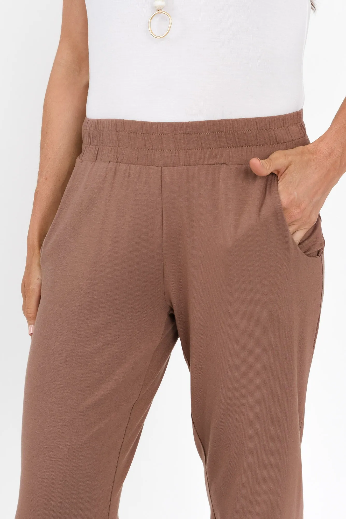 Percy Chocolate Bamboo Pocket Pants
