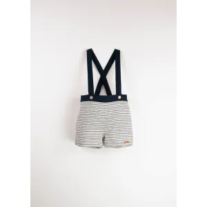 Popelin Embroidered Striped Dungarees With Straps (Mod.14.4)