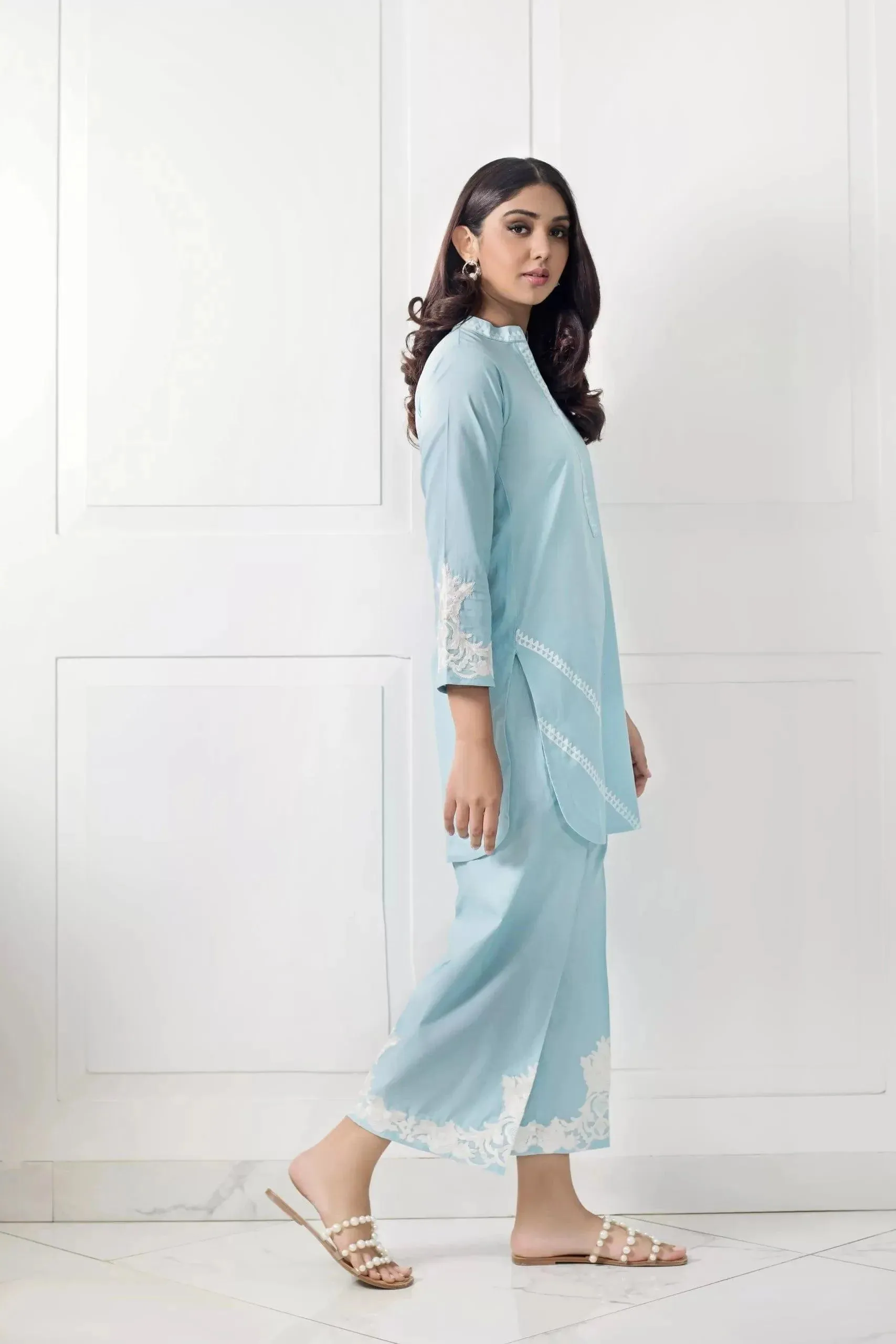 Shehrnaz - SHK-959 - Light Blue - Embroidered - 1 Piece