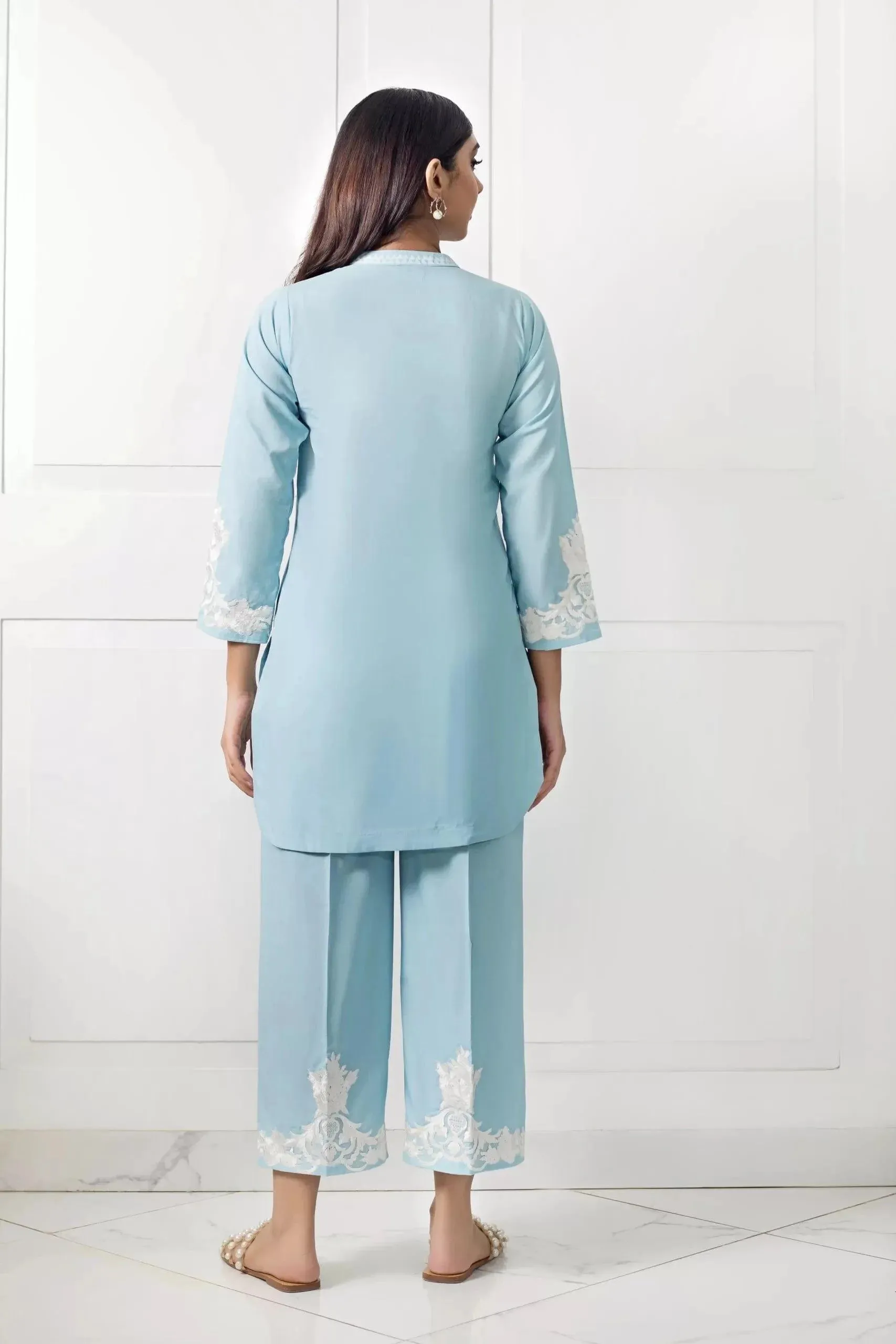 Shehrnaz - SHK-959 - Light Blue - Embroidered - 1 Piece