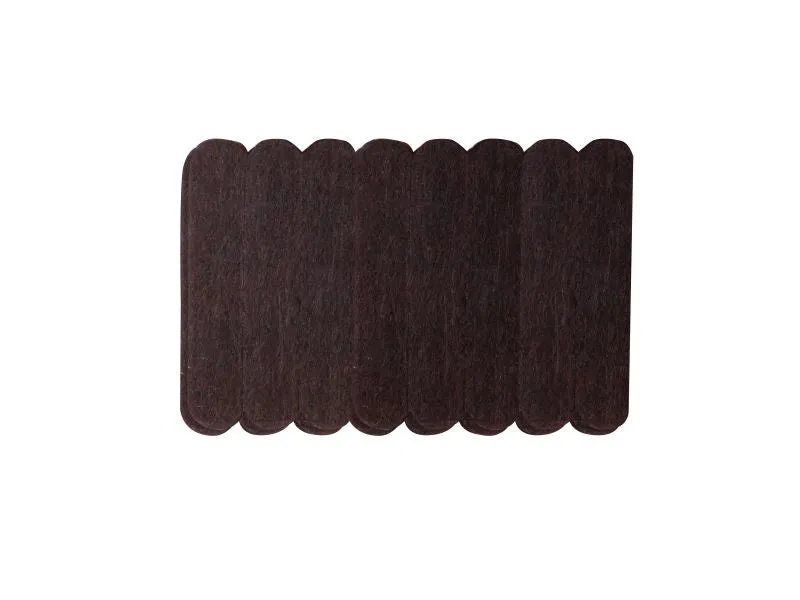 Shepherd Hardware 1/2-Inch x 2-5/8-Inch Heavy Duty Self-Adhesive Felt Furniture Strips, 16-Pack, Brown