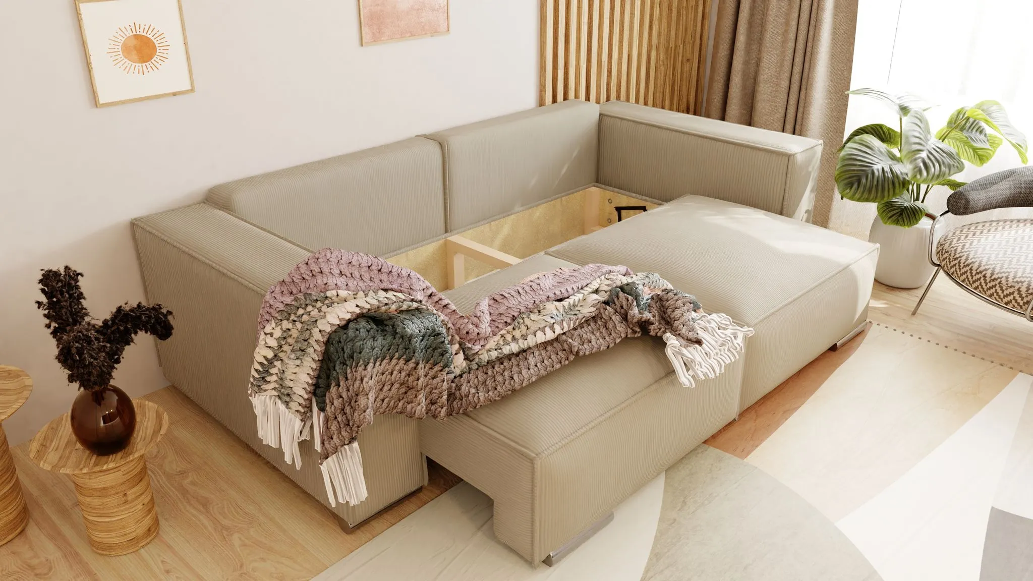 SOFA BED FIORD POSO 34 250cm / SPRINGS   FOAM