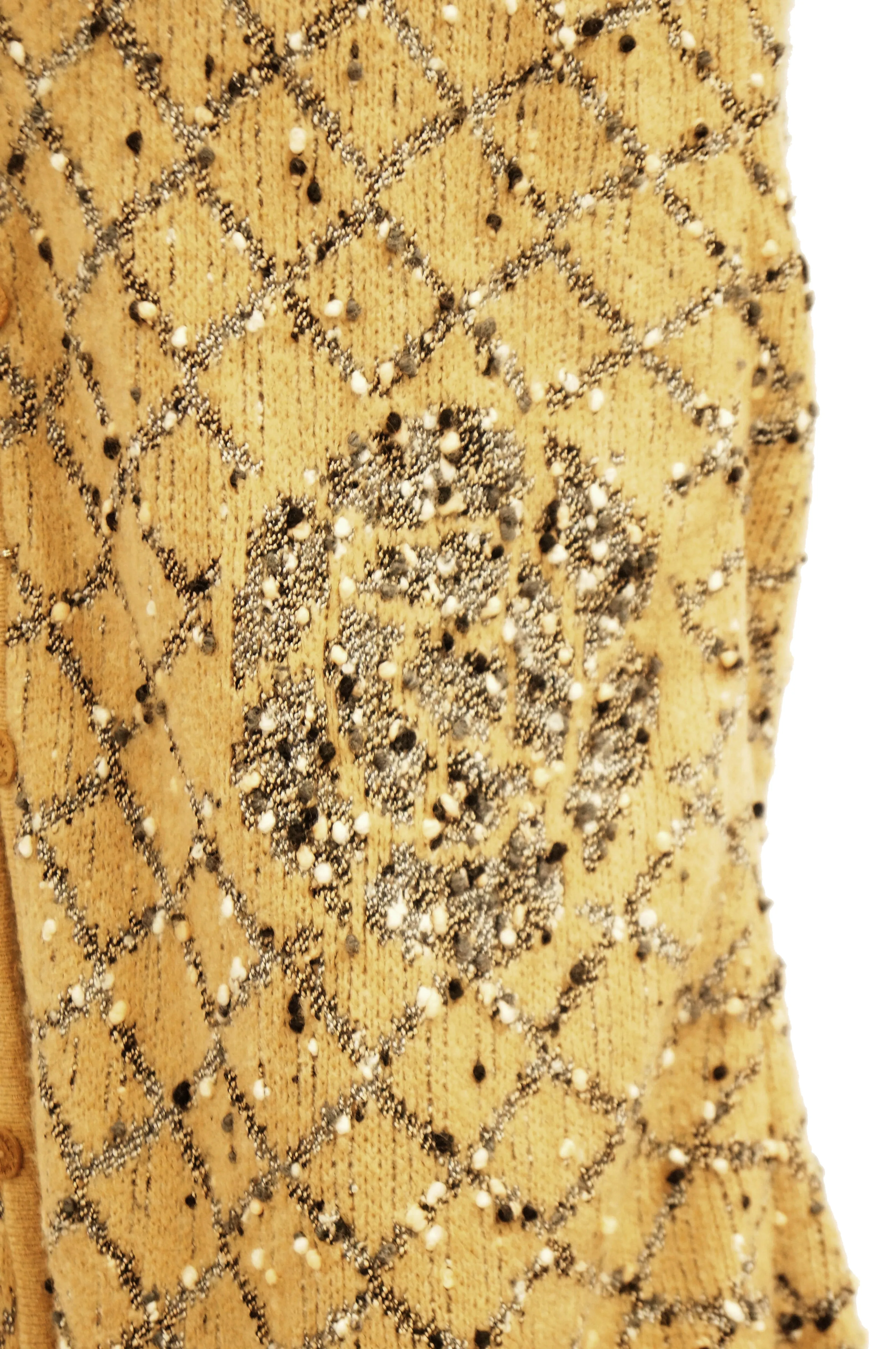 Statement Chanel Logo Knit Vest Coat Liner