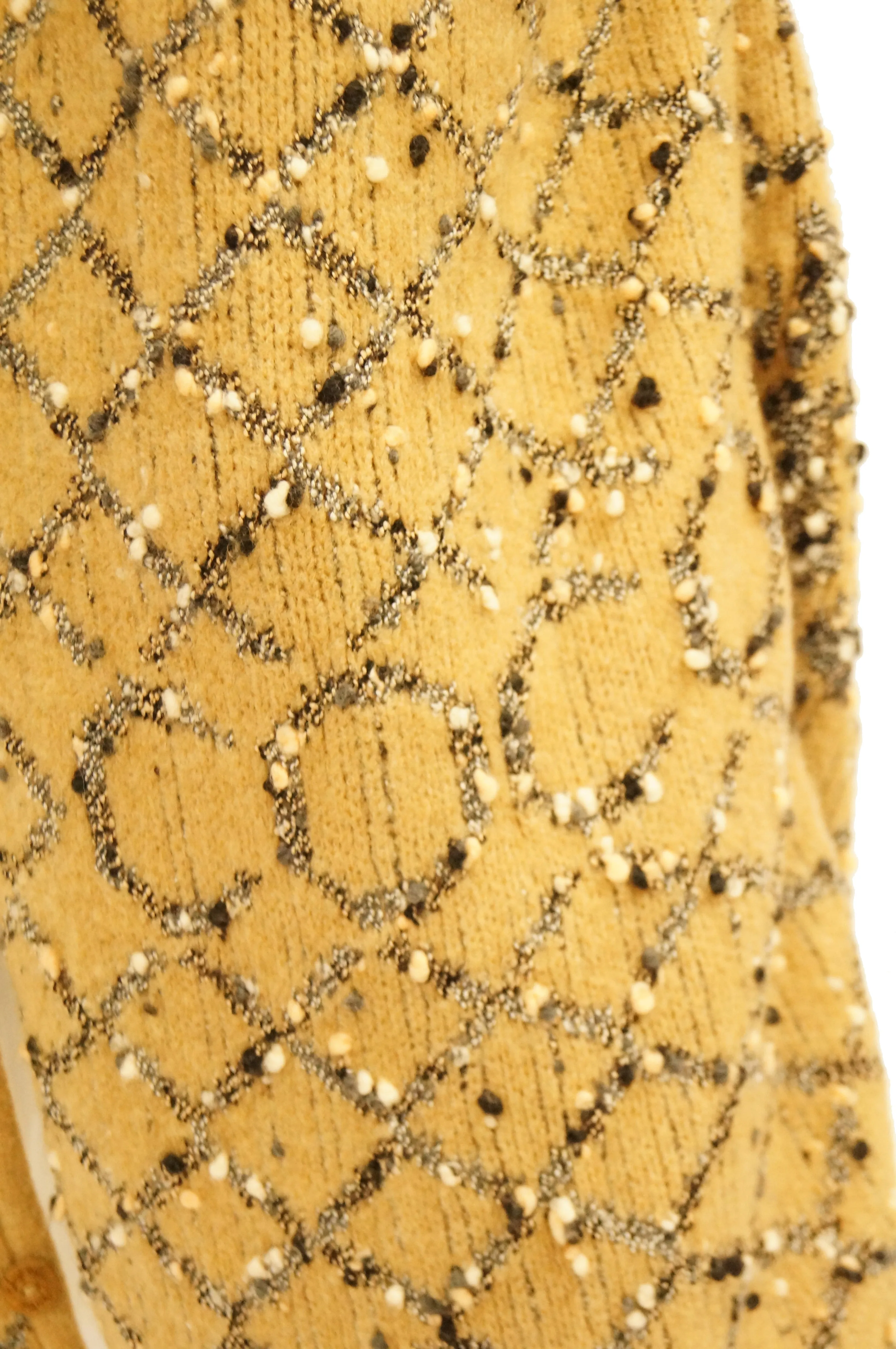 Statement Chanel Logo Knit Vest Coat Liner