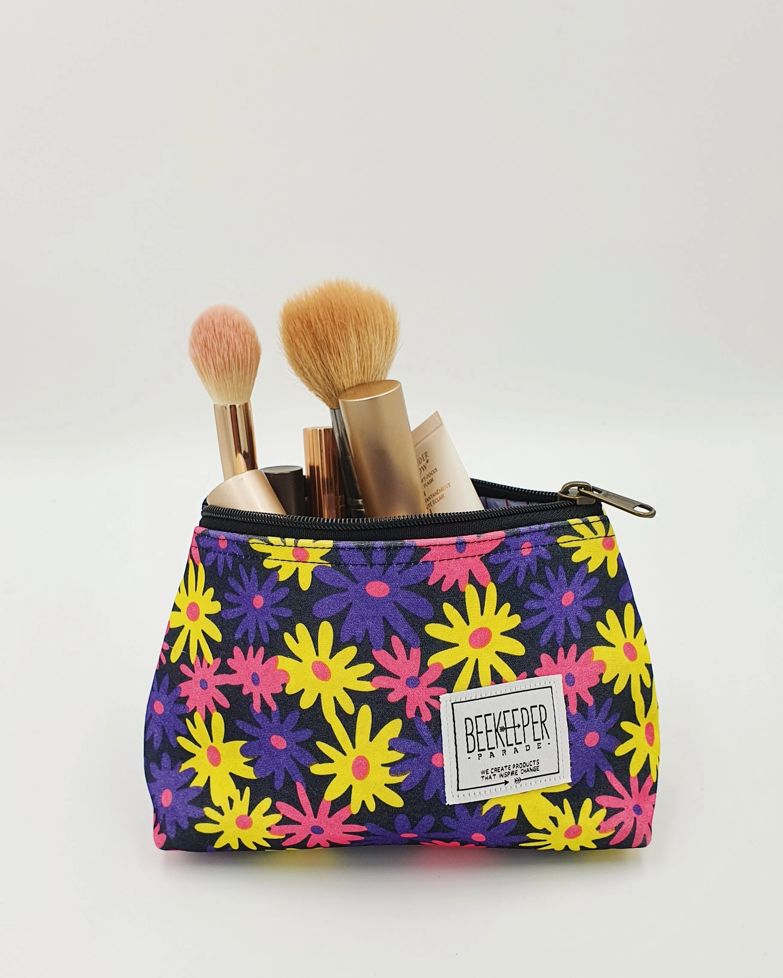 THE PANDA BLUE CORDUROY Small Toiletry   Makeup Bag