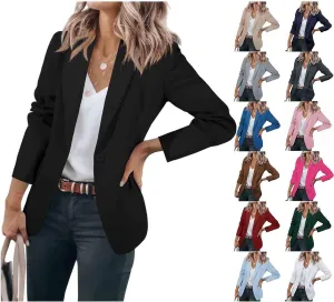 Womens Casual Blazers Open Front Lightweight Long Sleeve Lapel Work Office Jackets Blazer Business Suits Jacket