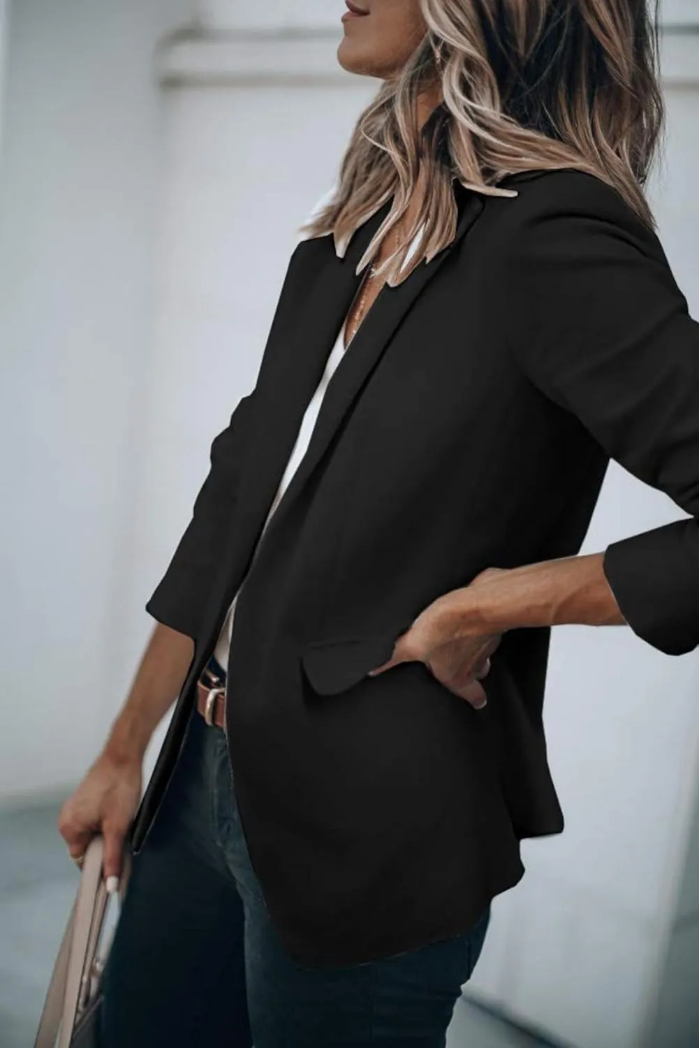 Womens Casual Blazers Open Front Lightweight Long Sleeve Lapel Work Office Jackets Blazer Business Suits Jacket